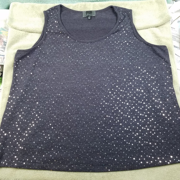 USA Slinky Brand sleeveless tank shirt shines dot - Picture 6 of 8